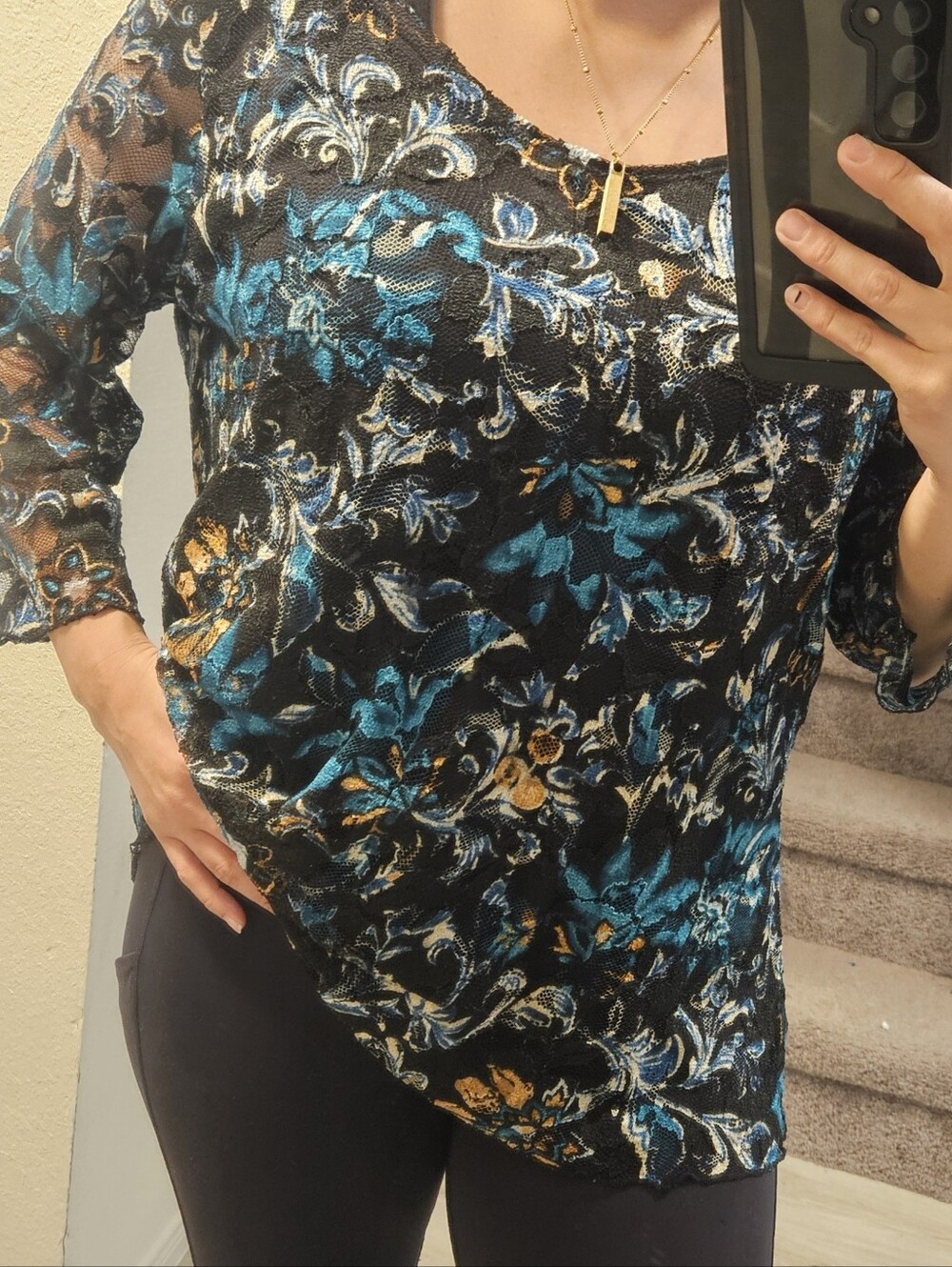 2000's Bright Blue And Gold Top